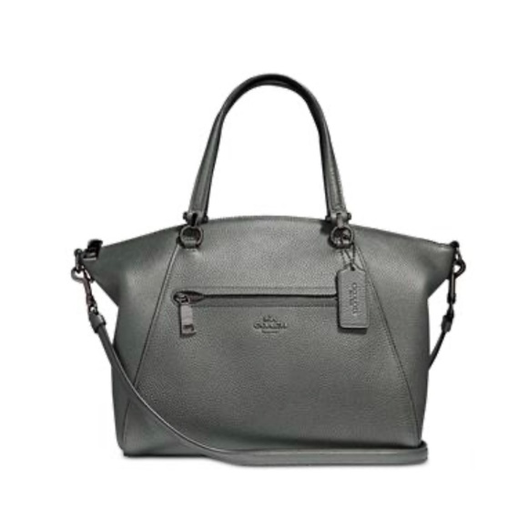 Authentic COACH Pebble Grey Prairie Satchel - Picture 3 of 14